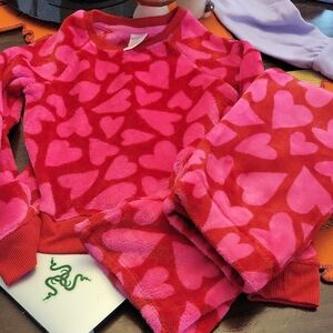 Pink and Red Heart Pajama Set